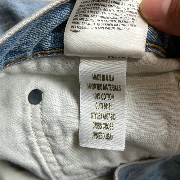 AGOLDE Crisscross Upsize High Waist Jeans SIZE 33 1215 - Picture 10 of 10